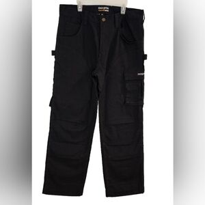 [Dakota Workpro Series] Black Cotton Flannel Lined Duck Work Pants 32